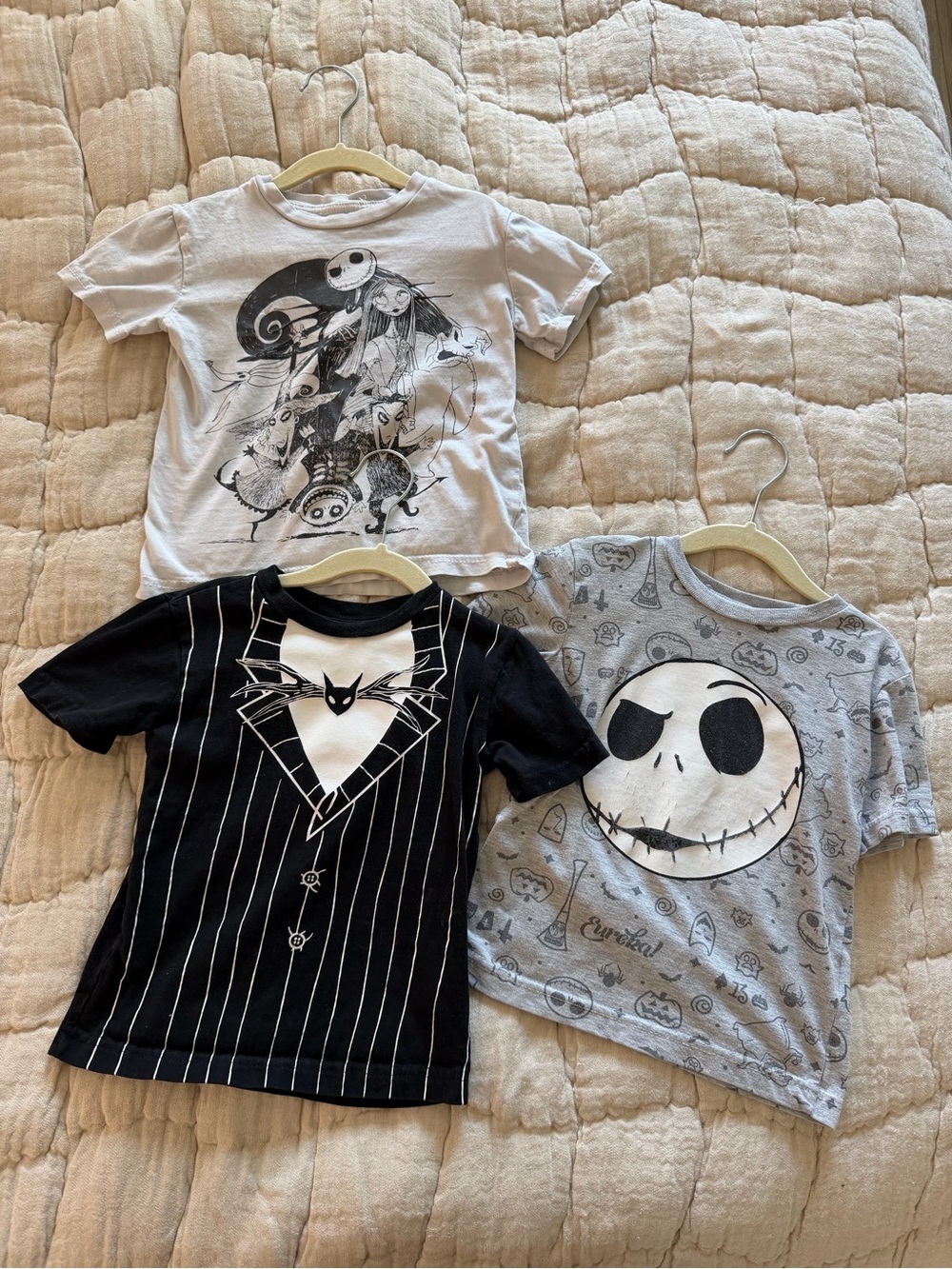 Jack Skellington Nightmare Before Christmas Kids Tee Set - Black & White